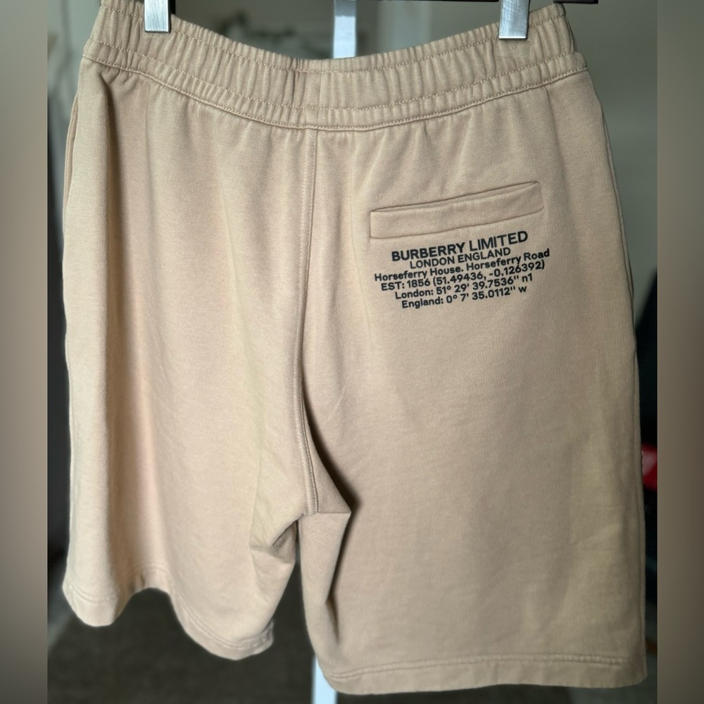 BURBERRY men’s location print shorts